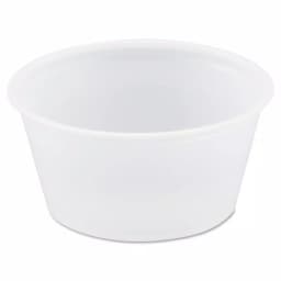DART 2 oz. Polystyrene Portion Cups, Translucent, 2500 Count Bulk Pack thumbnail 1