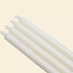 Zest Candle 10 in. White Straight Taper Candles, 12-Set thumbnail 1