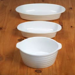 Certified International 3-Piece White Porcelain Bakeware Set thumbnail 1