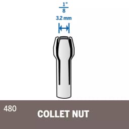 Dremel 480 1/8 in. Collet for Rotary Tool Kits and Flex Shaft Attachments thumbnail 3