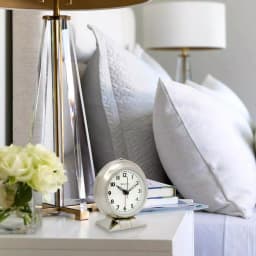 Westclox Metal Table Top Alarm Clock with Brushed Nickel Finish and Classic Big Ben Design thumbnail 1