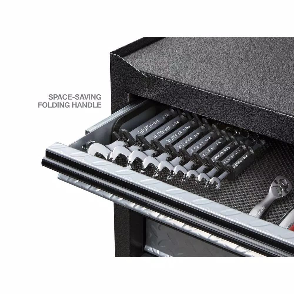 TEKTON 5 in. 9-Tool Store-and-Go Wrench Rack Keeper, Black