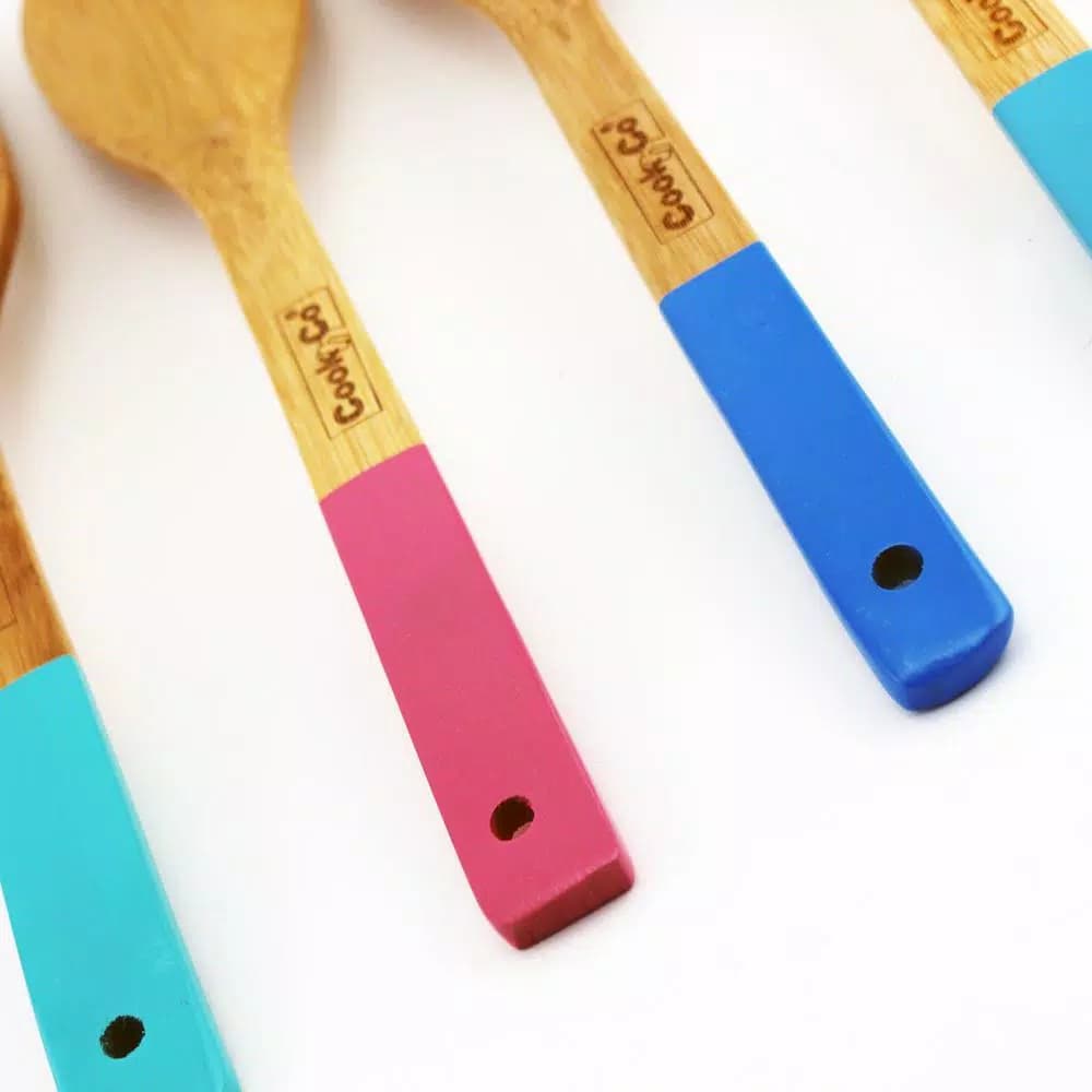 BergHOFF CooknCo Multi-Color Bamboo Utensil Set, 6-Piece Modern Kitchen Tool Set