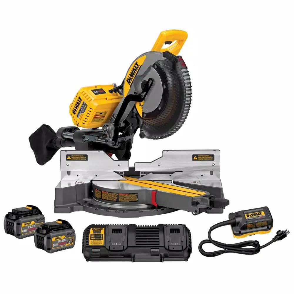 DEWALT 12 in. FLEXVOLT Brushless Sliding Compound Miter Saw Kit with Rolling Stand