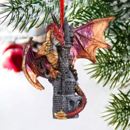 Design Toscano Zanzibar Gothic Dragon Holiday Ornament, 4.5 in. Hand-Painted Resin thumbnail 6
