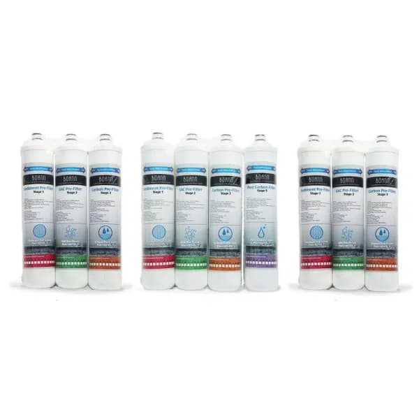 BOANN 18-Month Replacement Filter Pack for Reverse Osmosis Water Filtration Systems