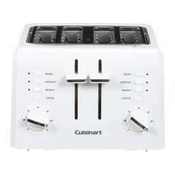 Cuisinart Compact 4-Slice White Wide Slot Toaster with Crumb Tray thumbnail 1