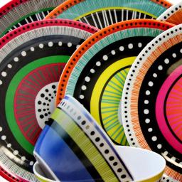 Gibson Almira 12-Piece Multicolor Melamine Outdoor Dinnerware Set, Service for 4 thumbnail 3