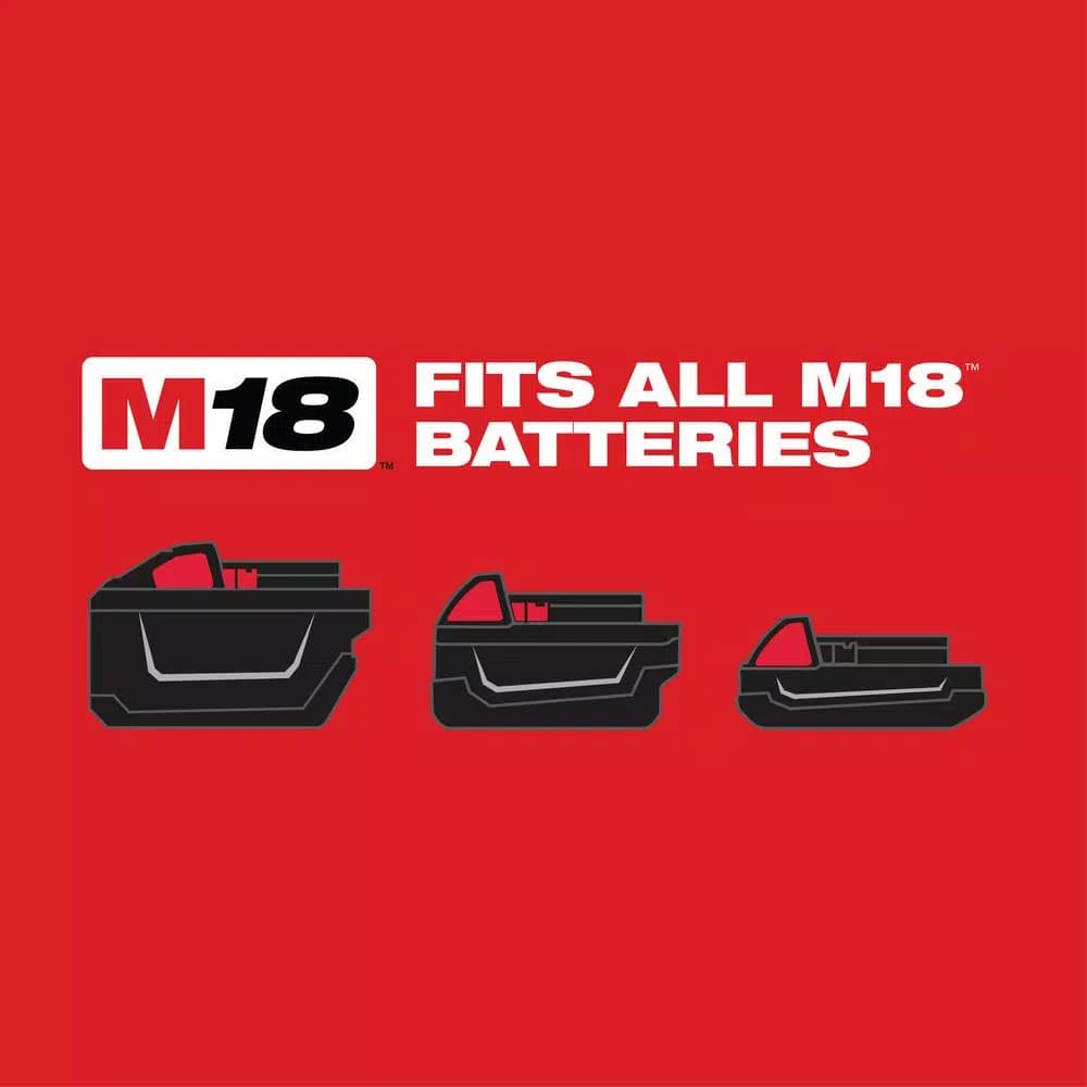 Milwaukee M18 1/2 in. High-Torque Impact Wrench Kit with (2) 3.0 Ah Batteries, Charger & Case