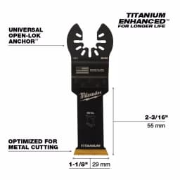 Milwaukee 1-1/8 in. Titanium Bi-Metal Universal Fit Oscillating Multi-Tool Blades, 10-Pack thumbnail 3