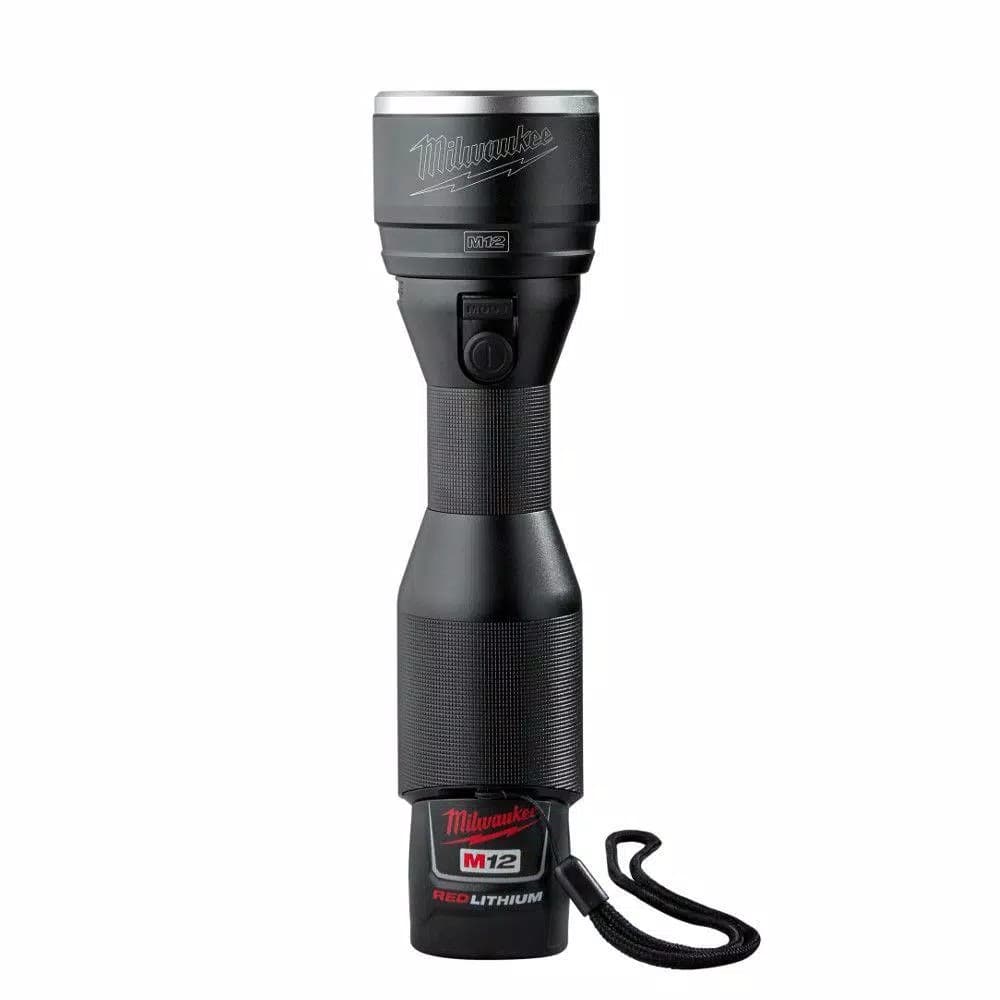 Milwaukee M12 12V Lithium-Ion Cordless LED High Performance Flashlight Kit with 1.5Ah Battery & Charger