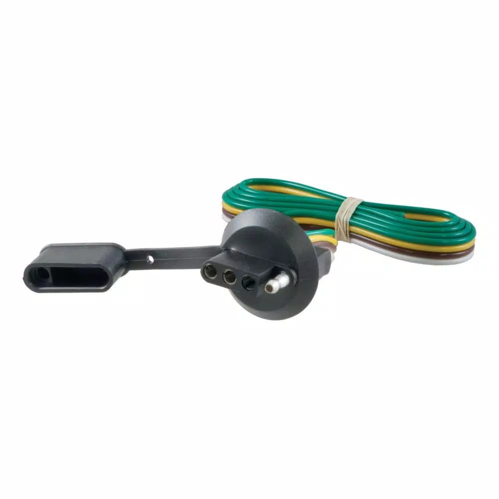 CURT 4-Way Flat License Plate Light Plug Connector with 36" Wires