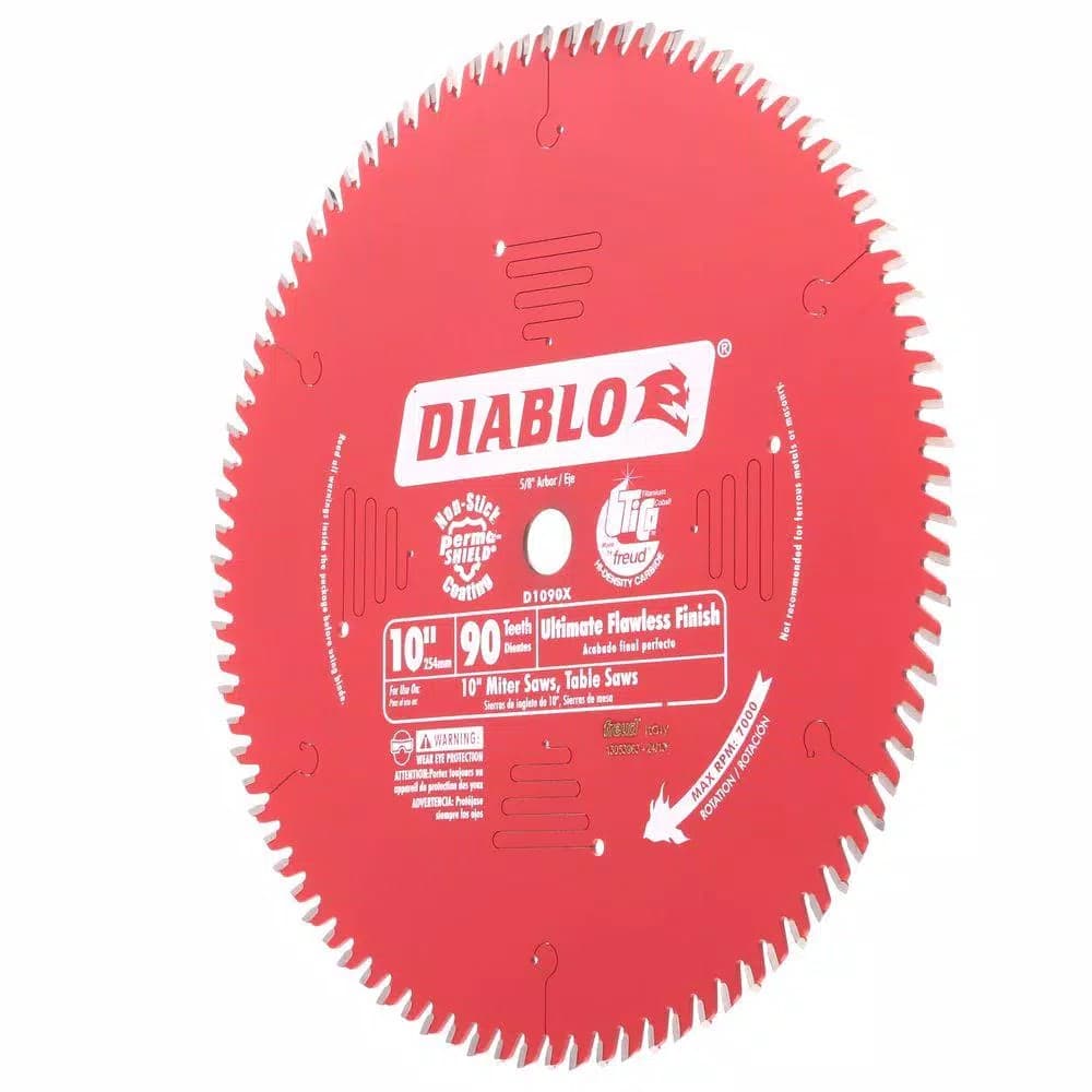 Diablo 10 in. 90-Teeth Ultimate Polished Finish Circular Saw Blade, 25-Pack
