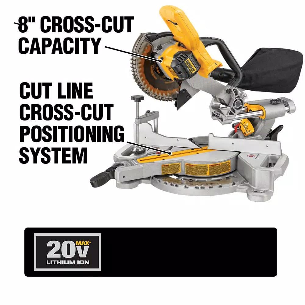 DEWALT 20V MAX Cordless 7-1/4 in. Sliding Compound Miter Saw (Tool-Only)