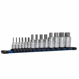 Capri Tools 14-Piece Metric Hex Bit Socket Set, S2 and Chrome Vanadium Steel thumbnail 1