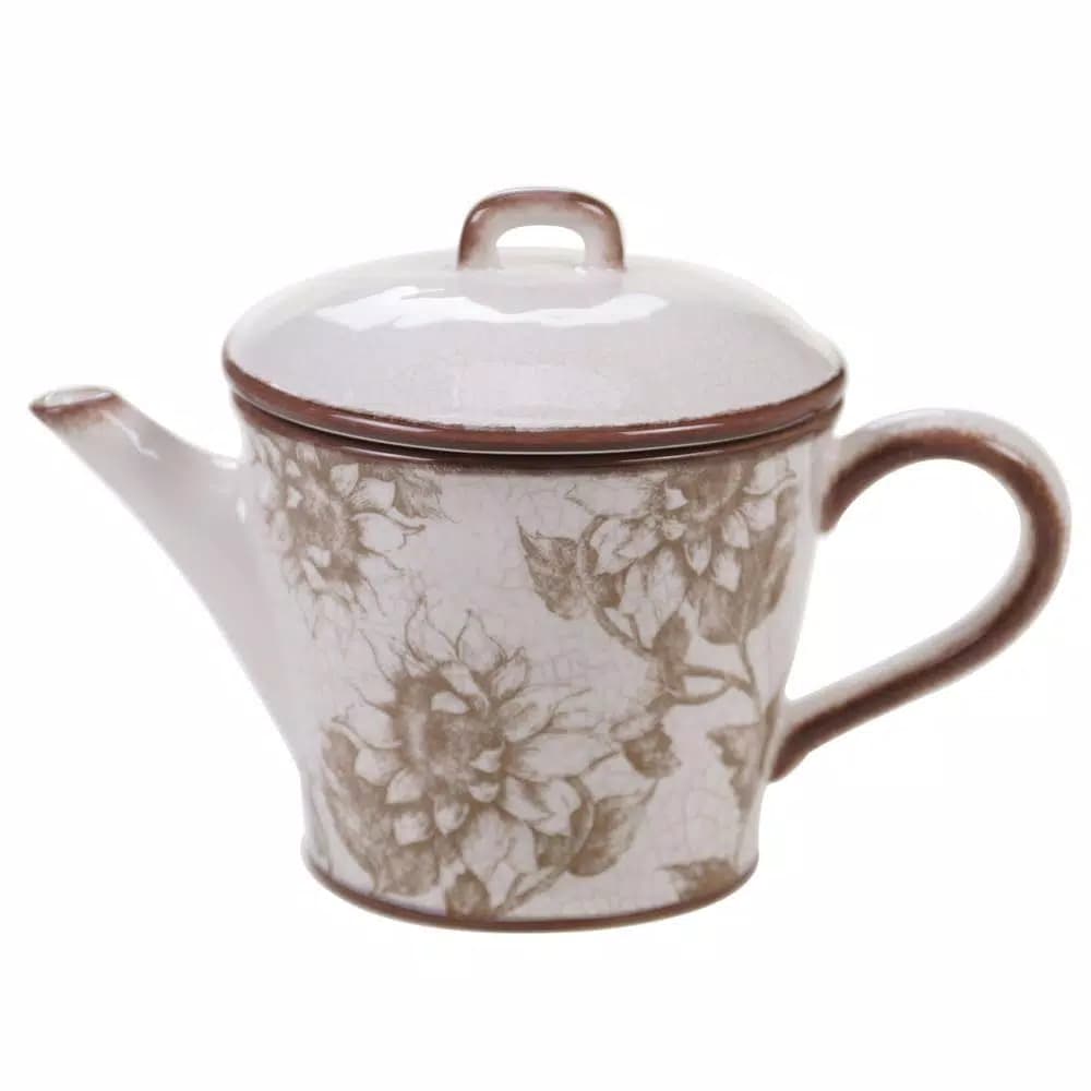 Certified International Toile Rooster 32 oz. Ceramic Teapot
