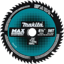 Makita 6-1/2 in. 56-Teeth Carbide Tipped Plunge Saw Blade for Wood, MDF, and Laminate thumbnail 1