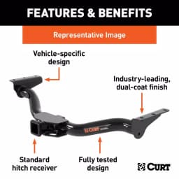 CURT Class 3 Trailer Hitch for Mitsubishi Outlander thumbnail 10