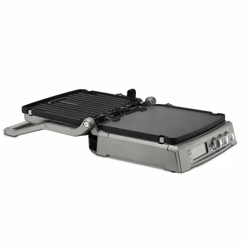 Cuisinart Griddler Elite 240 sq. in. Indoor Electric Grill and Panini Press, Brushed Stainless Steel