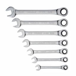 Stanley SAE Ratcheting Wrench Set, 7-Piece Chrome Vanadium Steel thumbnail 1