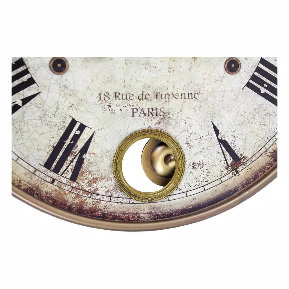 Aspire Home Accents Raleigh Brown Pendulum Wall Clock - Large Italian Provincial Analog Decor