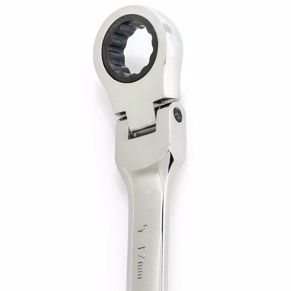 GearWrench 7-Piece Metric Flex Head 12-Point Ratcheting Combination Wrench Set