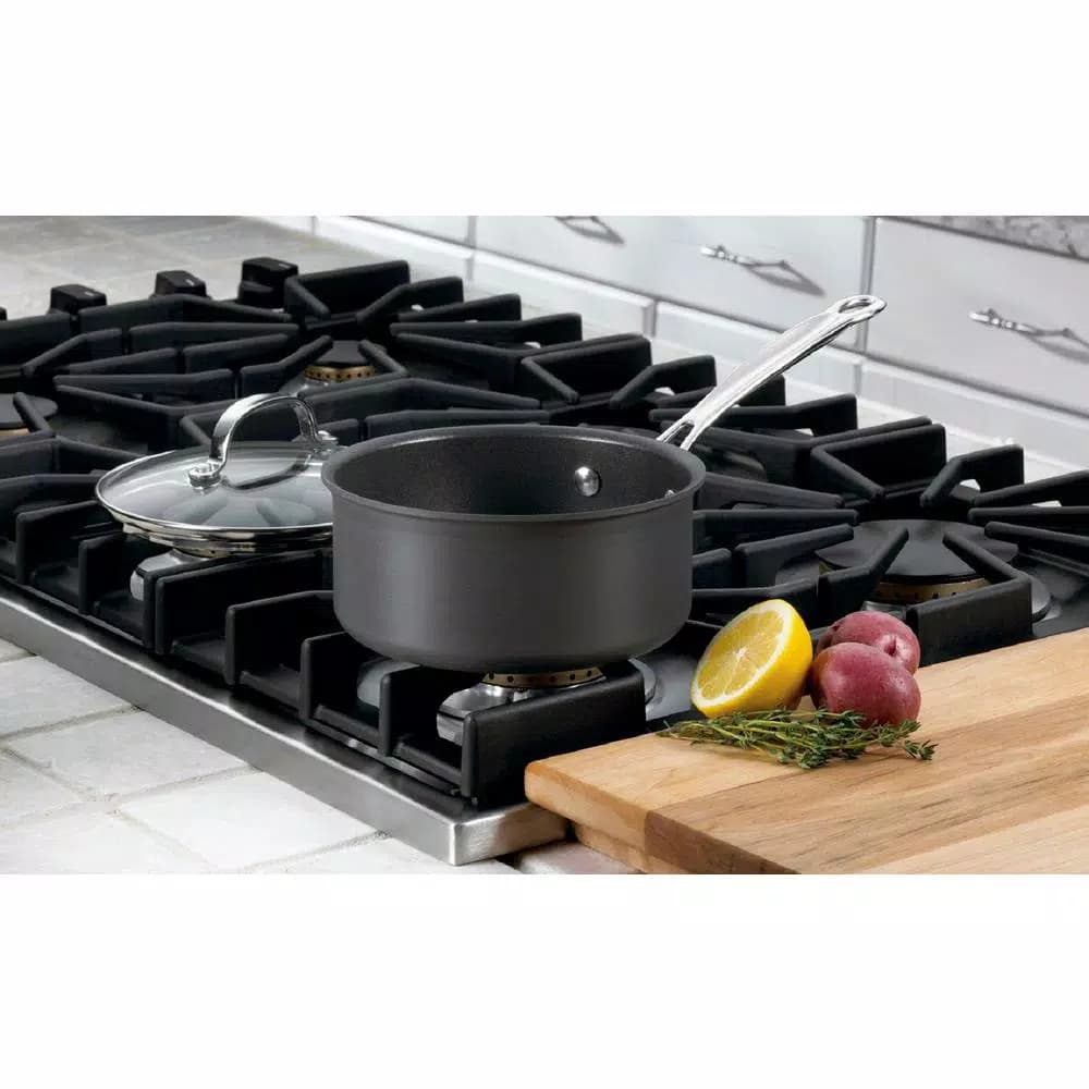 Cuisinart Chef's Classic 1 Qt. Hard-Anodized Nonstick Saute Pan with Glass Lid, Black