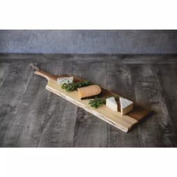 Picnic Time Artisan 30 in. Acacia Wood Serving Board with Live Edge and Hemp Rope Handle thumbnail 6
