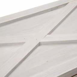 Unbranded 26 in. Washed White Wooden Tree Collar - Handcrafted Solid Wood Tree Box thumbnail 4