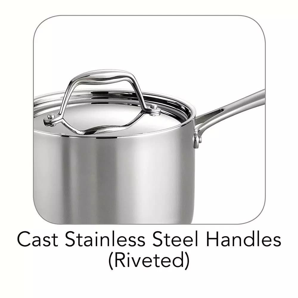 Tramontina 2 Qt Tri-Ply Clad Stainless Steel Sauce Pan with Lid