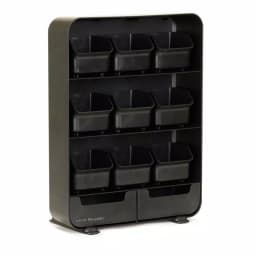 Mind Reader Black Coffee Pod and Condiment Organizer Station with Cup and Lid Storage thumbnail 5
