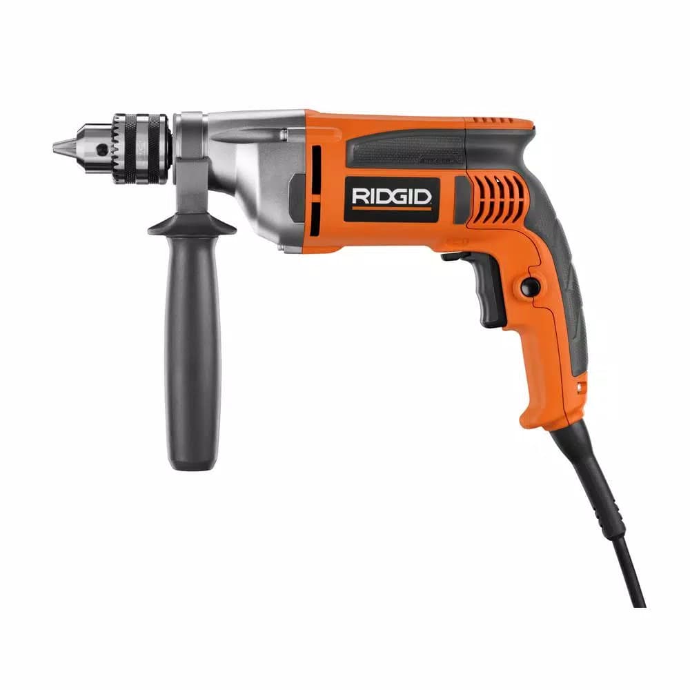 RIDGID 8 Amp Corded 1/2 in. Heavy-Duty Variable Speed Reversible Drill with Case