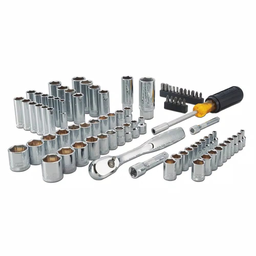 DEWALT DWMT81531 84-Piece Mechanics Tool Set with 72-Tooth Ratchets and Blow Molded Case