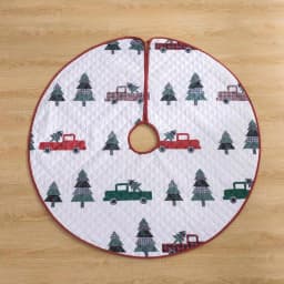 Country Living 48 in. Vintage Truck Quilted Tree Skirt, Reversible Microfiber thumbnail 6