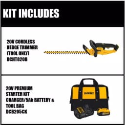 DEWALT 22 in. 20V MAX Cordless Hedge Trimmer with 5.0 Ah Battery and Charger Kit thumbnail 3