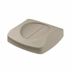 Rubbermaid Commercial Products Rubbermaid Commercial Untouchable 23 Gal. Square Trash Can Replacement Swing Top Lid, Beige thumbnail 1