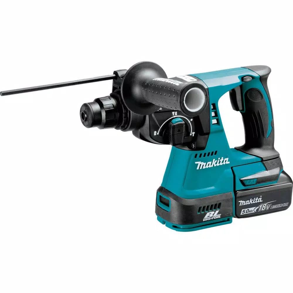 Makita 18V LXT Brushless SDS-Plus 1 in. Cordless Rotary Hammer Kit with (2) 5.0Ah Batteries & Charger