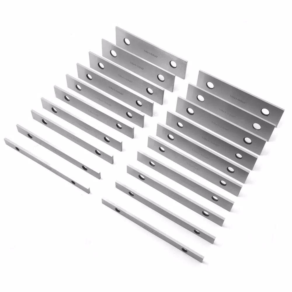 WEN 20-Piece Precision-Ground Parallel Gauge Set, 1/8 in. Graduations with Hard-Shell Case