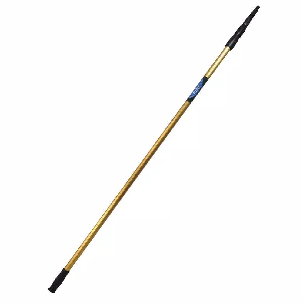 Ettore 9 ft. 3-Section Aluminum Extension Pole, Gold Anodized