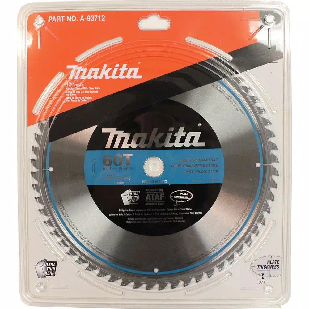 Makita 12 in. 60-Teeth Micro-Polished Miter Saw Blade for Wood