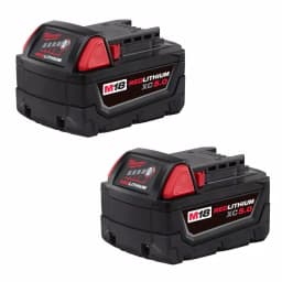 Milwaukee M18 REDLITHIUM XC 5.0Ah 18V Lithium-Ion Battery Pack, 2-Pack thumbnail 1