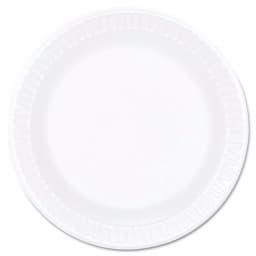 DART Concorde 6 in. White Foam Plastic Plates, Non-Laminated, 1000 Count Case thumbnail 1