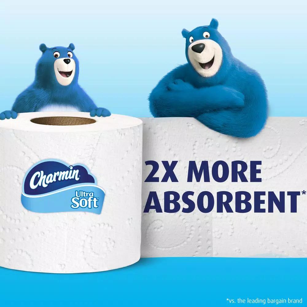 Charmin Ultra Soft Toilet Paper, 18 Mega Plus Rolls, 2-Ply White