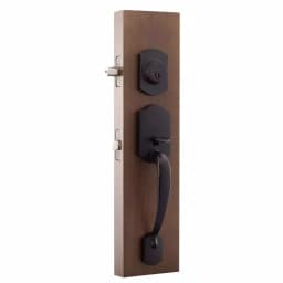 Copper Creek Heritage Black Door Handleset with Waverlie Lever Trim thumbnail 2