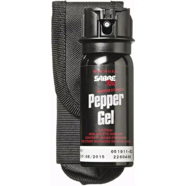 Sabre Tactical Pepper Gel with Flip Top Cap and Belt Holster