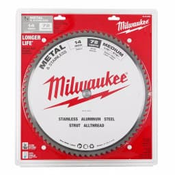 Milwaukee 14 in. 72T Carbide Metal & Stainless Steel Circular Saw Blade thumbnail 5