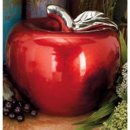LITTON LANE Modern Reflections 11 x 9 in. Red Ceramic Decorative Apple Sculpture thumbnail 1