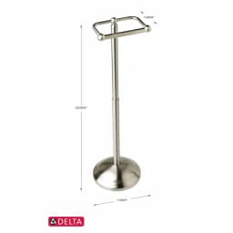 Delta Greenwich Telescoping Pivoting Freestanding Toilet Paper Holder, SpotShield Brushed Nickel thumbnail 7