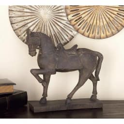 LITTON LANE 15 in. Decorative Horse Sculpture in Antique Brown Polystone thumbnail 7