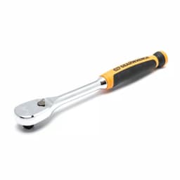 GearWrench 3/8 in. Drive 90-Tooth Dual Material Teardrop Ratchet, 9 in. thumbnail 3